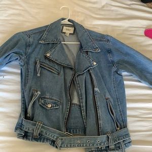 Denim moto jacket